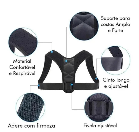 Corretor Postural Ajustável Ortopédico